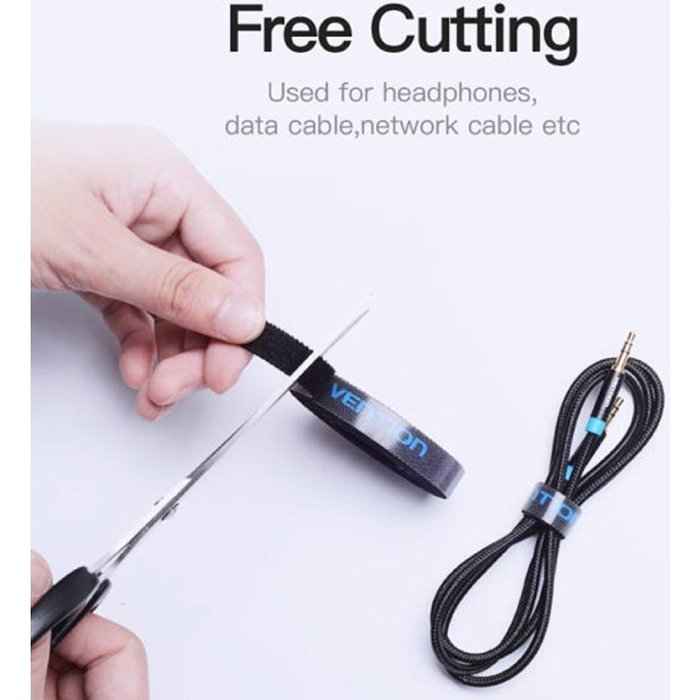 Vention Tira organizadora de cables KAABI 3m Negro